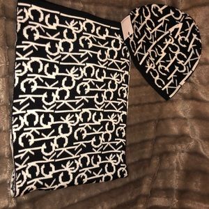 Calvin Klein scarf and hat